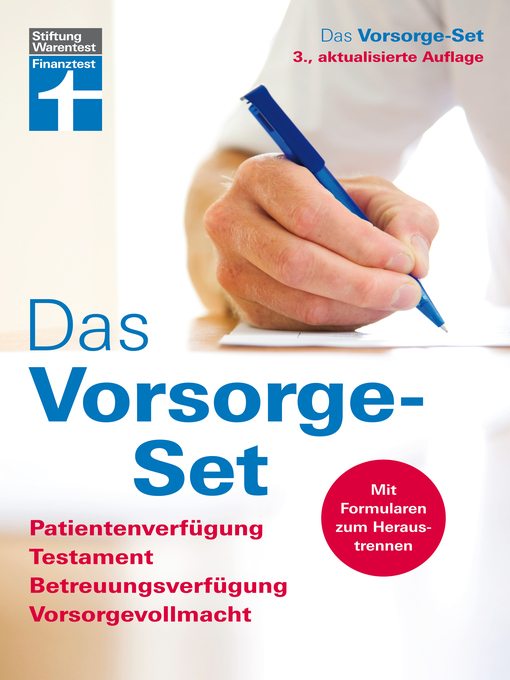 Title details for Das Vorsorge-Set by Stiftung Warentest - Wait list